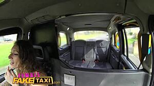 female fake taxi big black cock fucks horny driver's swollen pussy