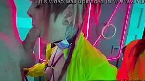 Watch This Slut Deepthroat Sloppily In A Rave Bathroom!