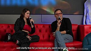 i fuck a big dick fan on live tv show in front of my cuckold boyfriend - sara blonde