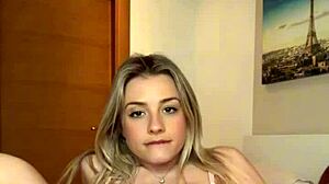 early morning, she indulges in intense masturbation leading to a powerful squirt in bed