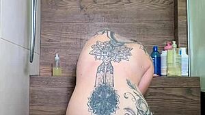 I'm having fun with this dildo in the shower.