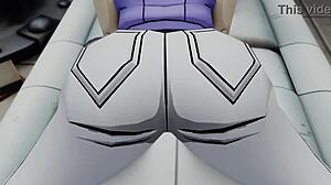 Android 18 moviendo el culo que rico!