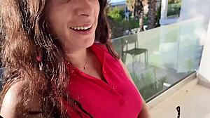 A morning at the hotel with my horny stepmom - a hard orgasm