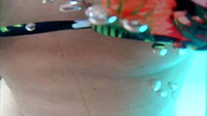 Husband films wife playing outdoors with two at hotel pool karina and lucas