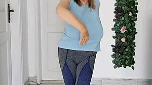 I'm busty gilf mariaolds strippin' in sporty style