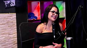 Brazilian swing house recording with Mia Luz in sheer red lingerie