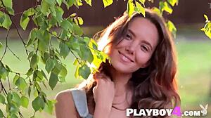 Russian Babe Katya Clover Feels Intense Passion Posing Her Natural Body Outdoors