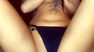 Watch this big titty goth finger her pussy until she cums hard