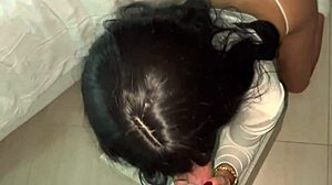 my stepbrother spies on me behind the door and looks what happens in the end