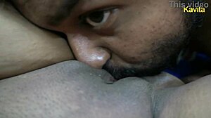 Desi Indian Kavita's Close-Up Creampie Fuck with Pussy Licking and Blowjob