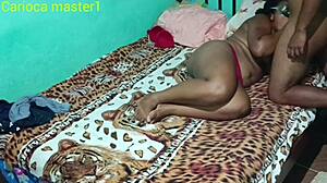 i fuck the neighbor's latina wife on his bed with big black cock