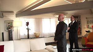 anissa kate's big tits bounce in double penetration tease