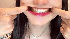 is this short video for tooth fetish? japanese shemale masturbating beautifully