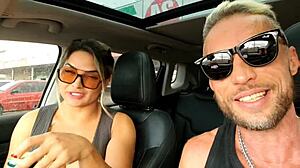 Just a bit of the interview before outdoor roadside anal fucking with creampie on sheer lingerie