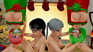 Yuri Bondage Sex Hung By Chimney With Care Christmas Theme 3D