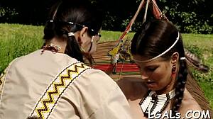 legal age teens play with sex toys in lesbian fun