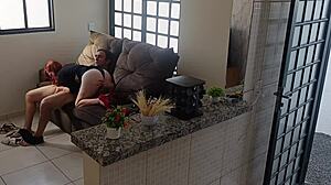 Suspicious husband installs cameras and catches hot wife having sex with friend