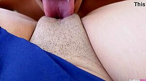 Chica de tinder de gran culo es follada y cubierta de semen