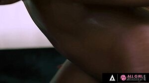 Imagine a sensual all-girl massage turning into a steamy lesbian threesome with three gorgeous babes