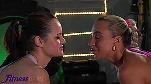 big tits blonde milf and cute teen in romantic lesbian sex