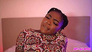 My guy's huge cock stretches my tight pussy wide.