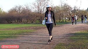 Jeny Smith in See-Through Yoga Pants Camel Toe!