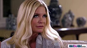 Stepdaughter licks stepmom to refresh her memory