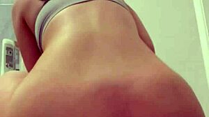 A horny British slut indulges in solo play on webcam