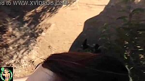 Petite Japanese teen deepthroats big cock in public cowgirl riding cumshot with Asian Lee