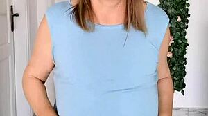 I'm busty gilf mariaolds strippin' in sporty style