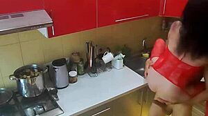 Hidden Camera Captures Rough Kitchen Scenes With Mature Milf