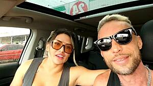 Just a bit of the interview before outdoor roadside anal fucking with creampie on sheer lingerie