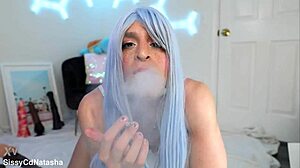 just a nasty cigarette sissy making smoking fetish content