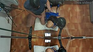 Milf Bent Over for Intense Rough Fucking with Huge Cock and Dildo, Gagging and Moaning Loudly