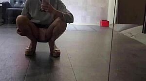 Shemale Ting Xuan Masturbates Outdoors in Public Hotel Area