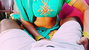 Sexy Indian bhabi fucks with Telugu dirty talk in steamy scene.