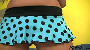 busty amateur gets a big facial