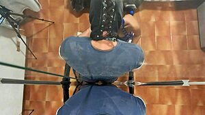 Milf Bent Over for Intense Rough Fucking with Huge Cock and Dildo, Gagging and Moaning Loudly