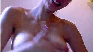 Amateur Girl With Huge Tits Plays With Pussy