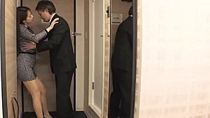 boss chats with japanese milf secretary