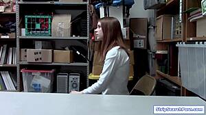 Stripsearchporn Com Shoplifter Strips Then Blowjobs Officer