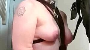 The female slave endured bondage and piss on command.