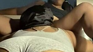 Teasing the swollen clit before eating it out on the desk