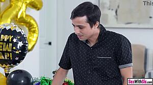 Tiny blonde teen 18+ lets perv stepbro fuck her pussy after the party?