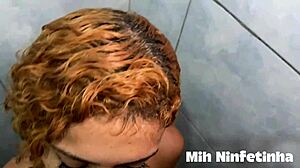 my naughty brother-in-law watched me shower and i sucked his huge cock under the water