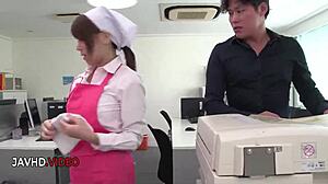 Asian Office Lady Chihiro Akino Delivers Hardcore Blowjob Creampie Fantasy