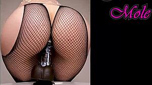 Sounds of pussy penetration pawg in pantyhose rides dildo big round ass