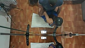 Milf Bent Over for Intense Rough Fucking with Huge Cock and Dildo, Gagging and Moaning Loudly