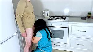 Mature Milf With Giant Tits Swallows Cock During Anal