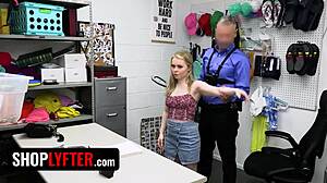 Petite Babe Strokes Officer's Cock With Tiny Feet!